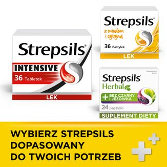 Strepsils z miodem i cytryną 1,2 mg + 0,6 mg, 24 pastylki twarde - 11 Strepsils z miodem i cytryną 1,2 mg + 0,6 mg, 24 pastylki twarde - 11 - zdjęcie produktu