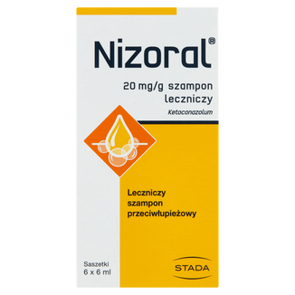 Nizoral 20 mg/ g, szampon przeciwłupieżowy, 6 ml x 6 saszetek - zdjęcie produktu