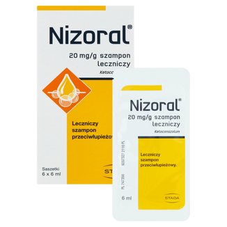 Nizoral 20 mg/ g, szampon przeciwłupieżowy, 6 ml x 6 saszetek - 2 - zdjęcie produktu