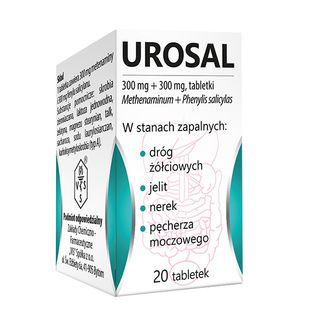 Urosal 300 mg + 300 mg, 20 tabletek - 2 - zdjęcie produktu