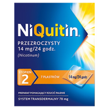 NiQuitin Przezroczysty 14 mg/ 24h, system transdermalny, plastry, 7 sztuk  - miniaturka zdjęcia produktu