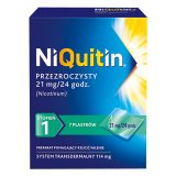 NiQuitin Przezroczysty 21 mg/24 h, system transdermalny, plastry, 7 sztuk - miniaturka zdjęcia produktu