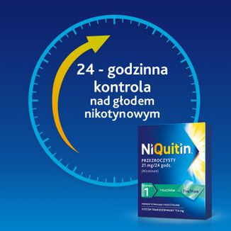 NiQuitin Przezroczysty 21 mg/24 h, system transdermalny, plastry, 7 sztuk - 3 - zdjęcie produktu