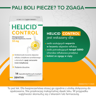 Helicid Control 10 mg, 14 kapsułek - 2 - zdjęcie produktu