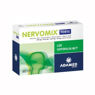 Nervomix Forte 210 mg + 52,5 mg + 52,5 mg + 35 mg, 60 kapsułek twardych - zdjęcie produktu
