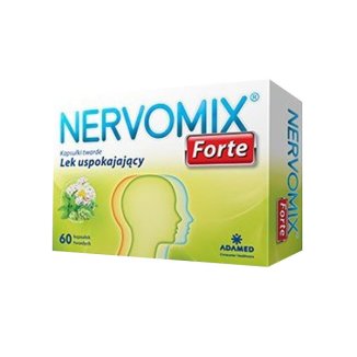 Nervomix Forte 210 mg + 52,5 mg + 52,5 mg + 35 mg, 60 kapsułek twardych - 2 - zdjęcie produktu