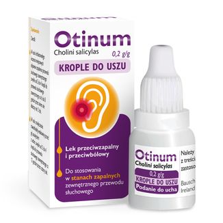 Otinum 0,2 g/g, krople do uszu, 10 g - zdjęcie produktu