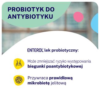 Enterol 250 mg, Saccharomyces boulardii, proszek do sporządzenia zawiesiny doustnej, 10 saszetek USZKODZONE OPAKOWANIE - 3 - zdjęcie produktu
