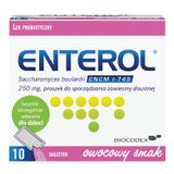 Enterol 250 mg, Saccharomyces boulardii, proszek do sporządzenia zawiesiny doustnej, 10 saszetek - miniaturka zdjęcia produktu