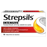 Strepsils Intensive 8,75 mg, 16 tabletek do ssania - miniaturka zdjęcia produktu