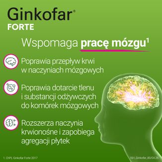 Ginkofar Forte 80 mg, 60 tabletek powlekanych - 4 - zdjęcie produktu