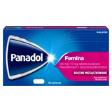 Panadol Femina 500 mg + 10 mg, 10 tabletek powlekanych - miniaturka zdjęcia produktu