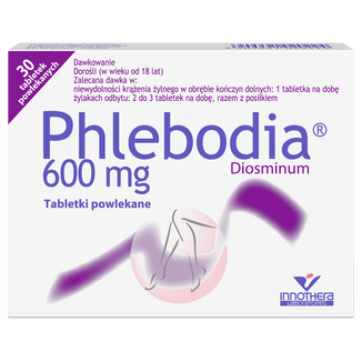 Phlebodia 600 mg, 30 tabletek powlekanych - zdjęcie produktu