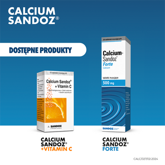 Calcium-Sandoz Forte 500 mg, 20 tabletek musujących - 8 - zdjęcie produktu