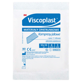 Viscoplast, kompresy jałowe z gazy, 17-nitkowe, 8-warstwowe, 10 cm x 10 cm, 3 sztuki - miniaturka zdjęcia produktu