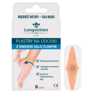 Langsteiner Plastry na odciski z kwasem salicylowym, 8 sztuk - 3 - zdjęcie produktu
