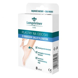 Langsteiner Plastry na odciski z kwasem salicylowym, 8 sztuk - zdjęcie produktu