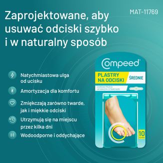 Compeed, plastry na odciski, hydrokoloidowe, średnie, 10 sztuk - 4 - zdjęcie produktu