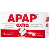 Apap Extra 500 mg + 65 mg, 50 tabletek powlekanych - miniaturka zdjęcia produktu