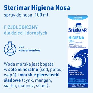 Sterimar Higiena Nosa, woda morska fizjologiczna, spray do nosa, 100 ml - 2 - zdjęcie produktu