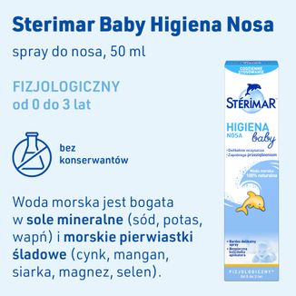 Sterimar Baby Higiena Nosa, spray fizjologiczny do nosa od 0 do 3 lat, 50 ml - 2 - zdjęcie produktu