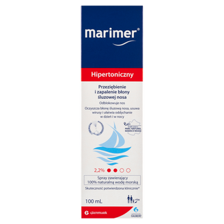 Marimer, woda morska, spray hipertoniczny, 100 ml - 2 - zdjęcie produktu