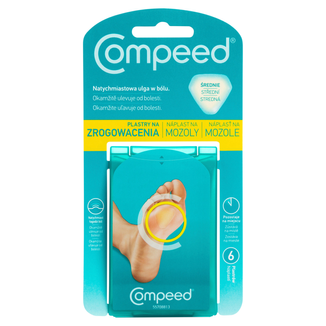 Compeed, plastry na zrogowacenia, hydrokoloidowe, średnie, 6 sztuk - zdjęcie produktu