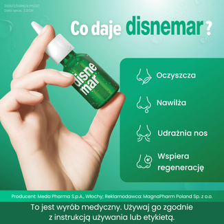 Disnemar, izotoniczny roztwór soli mineralnych do nosa, 25 ml - 5 - zdjęcie produktu
