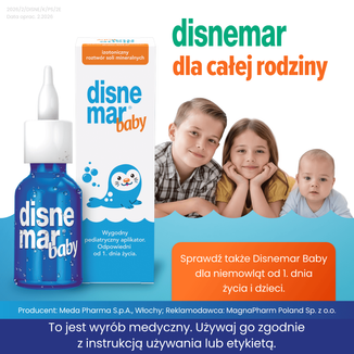 Disnemar, izotoniczny roztwór soli mineralnych do nosa, 25 ml - 8 - zdjęcie produktu