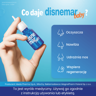 Disnemar Baby, izotoniczny roztwór soli mineralnych do nosa, 25 ml - 5 - zdjęcie produktu