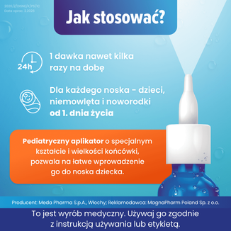 Disnemar Baby, izotoniczny roztwór soli mineralnych do nosa, 25 ml - 6 - zdjęcie produktu