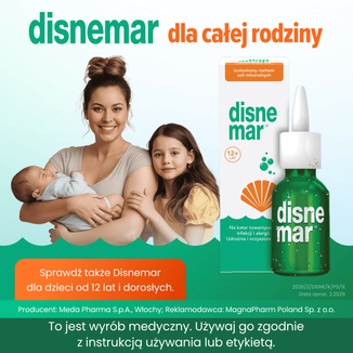 Disnemar Baby, izotoniczny roztwór soli mineralnych do nosa, 25 ml - 8 - zdjęcie produktu