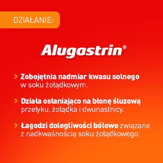 Alugastrin 340 mg, smak miętowy, 20 tabletek do rozgryzania i żucia - 3 - zdjęcie produktu
