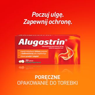Alugastrin 340 mg, smak miętowy, 20 tabletek do rozgryzania i żucia - 6 - zdjęcie produktu