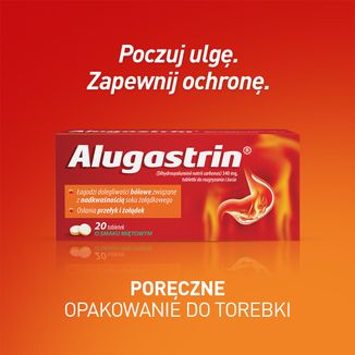 Alugastrin 340 mg, smak miętowy, 20 tabletek do rozgryzania i żucia - 7 - zdjęcie produktu