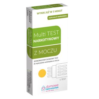 Domowe Laboratorium Multi Test Narkotykowy, domowy test do wykrywania narkotyków w moczu, 1 sztuka - zdjęcie produktu