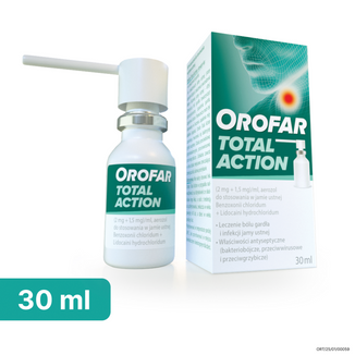 Orofar Total Action (2 mg + 1,5 mg)/ml, aerozol do stosowania w jamie ustnej, 30 ml - 3 - zdjęcie produktu