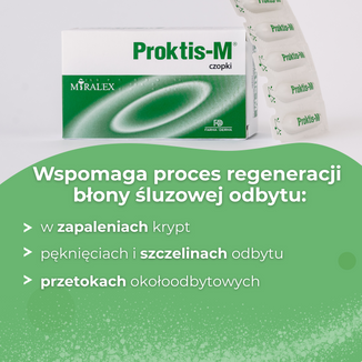 Proktis-M, czopki doodbytnicze, 10 sztuk - 3 Proktis-M, czopki doodbytnicze, 10 sztuk - 3 - zdjęcie produktu