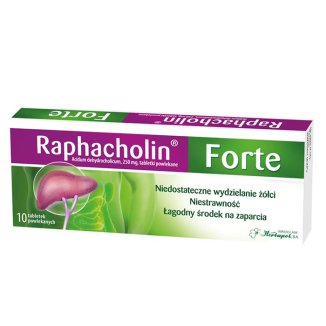 Raphacholin Forte 250 mg, 10 tabletek powlekanych - zdjęcie produktu