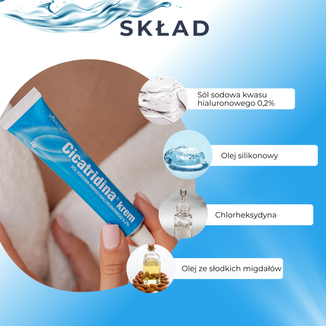 Cicatridina krem, sól sodowa kwasu hialuronowego, 30 g - 5 - zdjęcie produktu
