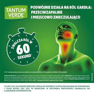 Tantum Verde Forte 3 mg/ ml, aerozol do stosowania w jamie ustnej i gardle, 15 ml - 3 - zdjęcie produktu