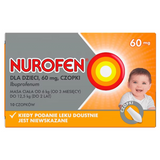 Nurofen dla dzieci 60 mg, czopki , 10 sztuk - miniaturka zdjęcia produktu