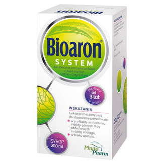 Bioaron System (1920 mg + 51 mg)/ 5 ml, syrop dla dzieci od 3 lat i dorosłych, 200 ml - zdjęcie produktu