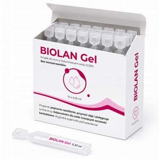 Biolan Gel 0,3%, krople do oczu, 0,35 ml x 10 minimsów - zdjęcie produktu