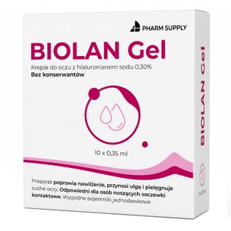 Biolan Gel 0,3%, krople do oczu, 0,35 ml x 10 minimsów - 2 - zdjęcie produktu