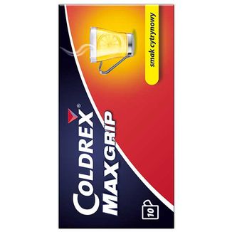 Coldrex MaxGrip 1000 mg + 10 mg + 40 mg, smak cytrynowy, 10 saszetek KRÓTKA DATA - 4 Coldrex MaxGrip 1000 mg + 10 mg + 40 mg, smak cytrynowy, 10 saszetek KRÓTKA DATA - 4 - zdjęcie produktu