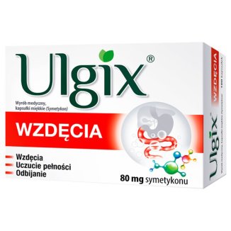 Ulgix Wzdęcia 80 mg, 100 kapsułek miękkich - zdjęcie produktu