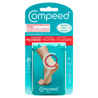 Compeed, plastry na pęcherze, hydrokoloidowe, średnie, 5 sztuk - zdjęcie produktu