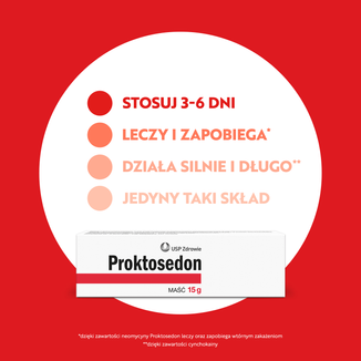 Proktosedon 5 mg + 5 mg + 10 mg + 10 mg/ g, maść doodbytnicza, 15 g - 4 - zdjęcie produktu