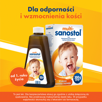 Multi-Sanostol, syrop dla dzieci powyżej 1 roku, 300 g - 4 - zdjęcie produktu